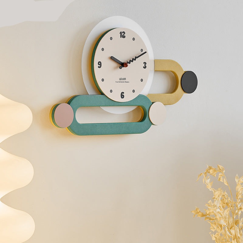 3D Long Decorative Wall Clock for Living Room