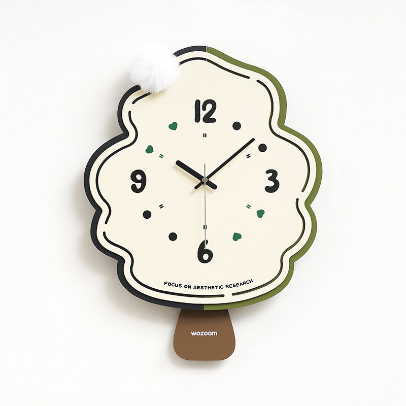 Cute Christmas Themed Wall Décor Silent Clock