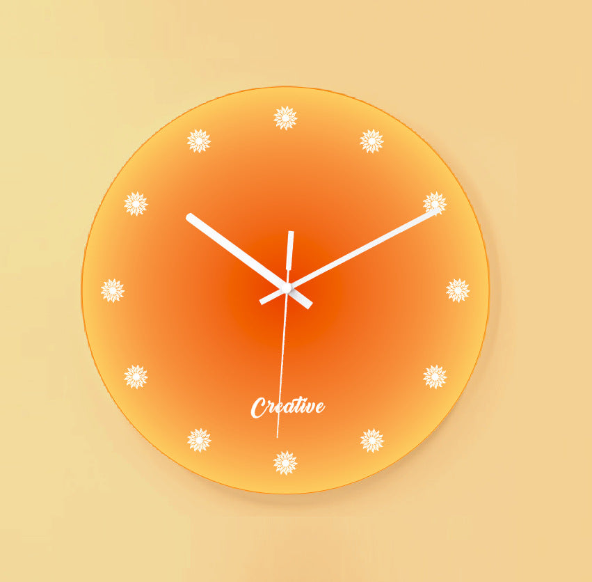 Sunset Decorative Glass Wall Clock Gift