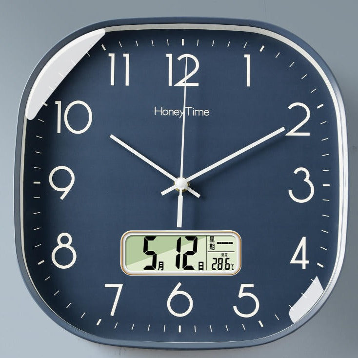 Modern Battery Operated Silent Wall Clock for Livingroom 12 Inches