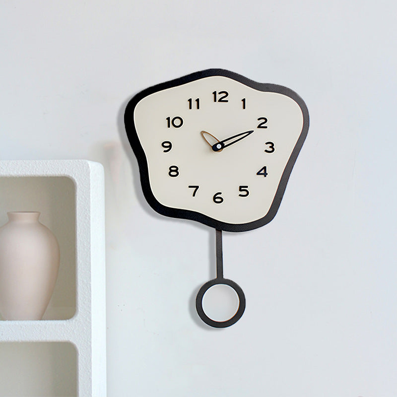 Odd Shaped Swinging Silent Pendulum Clock