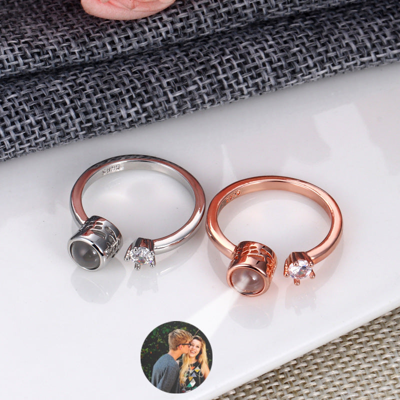 Photo Projection Women Ring - Adjustable Size