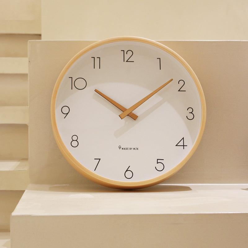 Nordic Minimalist Wooden Silent Wall Clock