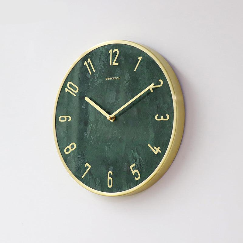 Natural Marble Pendulum Analog Wall Clock