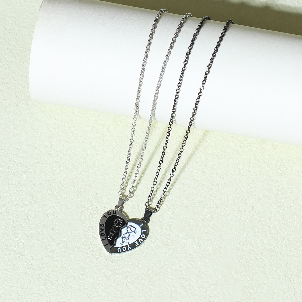 Half Hearts Romantic Necklaces Gift Set for Couples