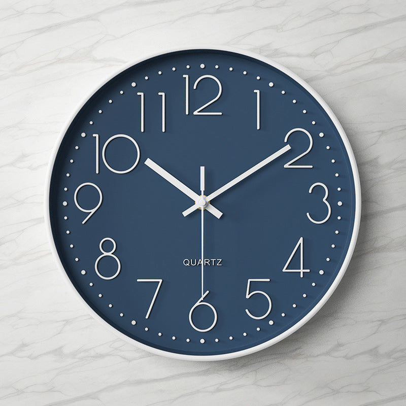 3D Large Numbers Classroom Silent Clock 12 Inches