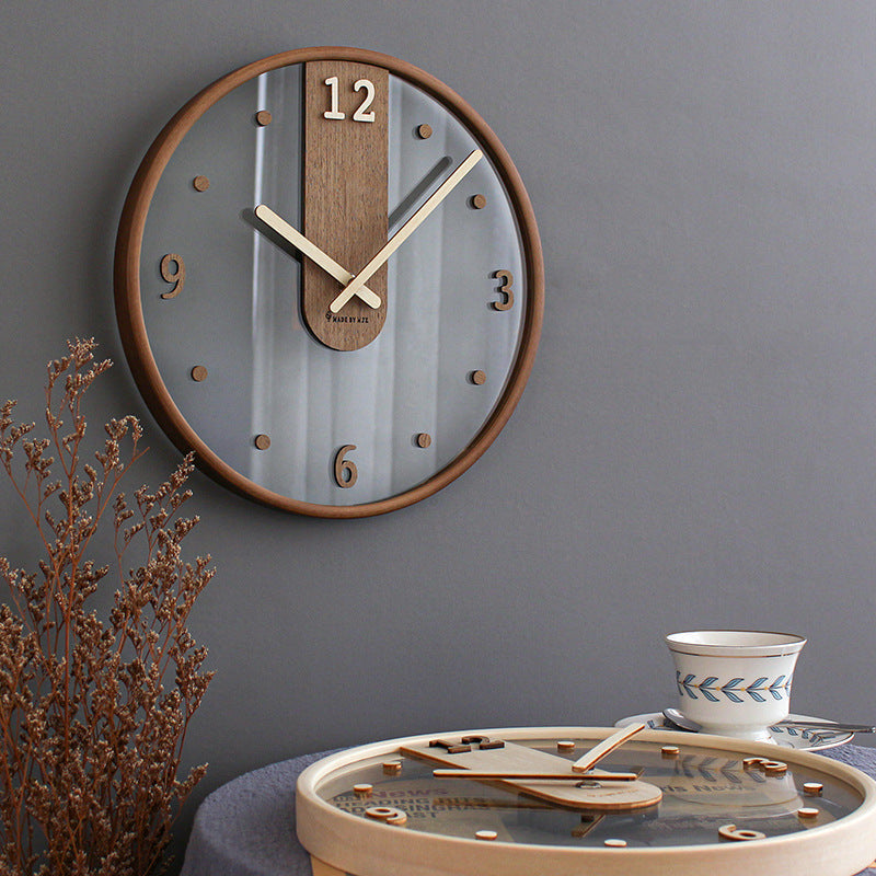 Analogue Noiseless Wooden Wall Clock for Home