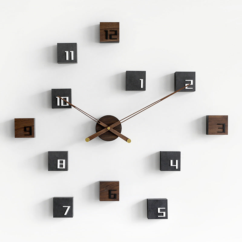 Nordic Style 3D Creative Silent Wall Clock for Livingroom
