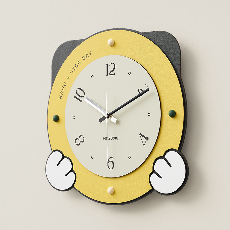 Cute Cartoon Kids Bedroom Silent Wall Clock