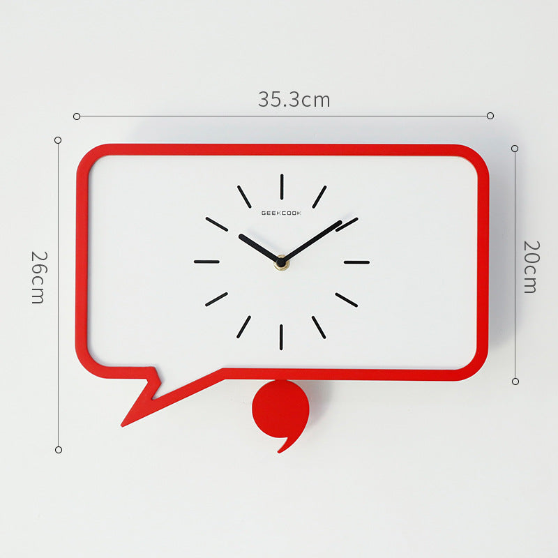 Minimalist Comma Creative Pendulum Clock