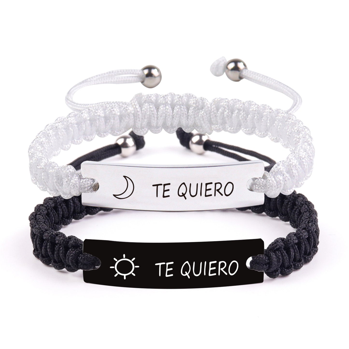 Custom Nameplate Relationship Bracelets for Couples