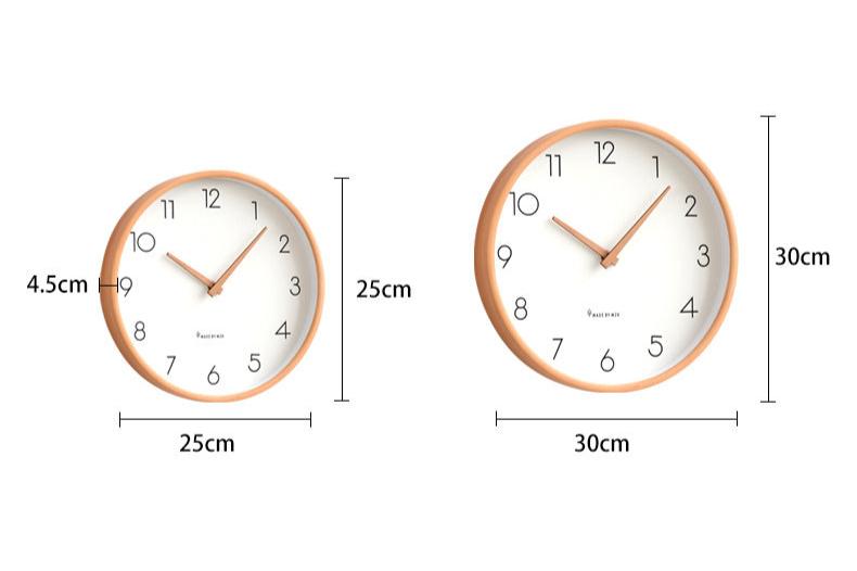 Nordic Minimalist Wooden Silent Wall Clock