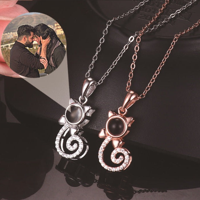 Cute Cat Photo Projection Pendant