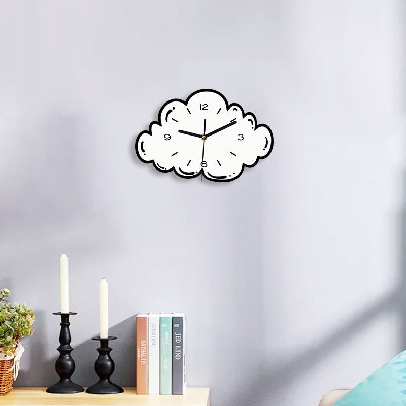 Clouds Shaped Silent Wall Décor Clock
