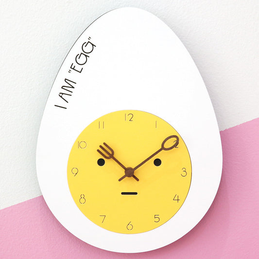 Egg Shaped Kitchen Wall Décor Silent Clock
