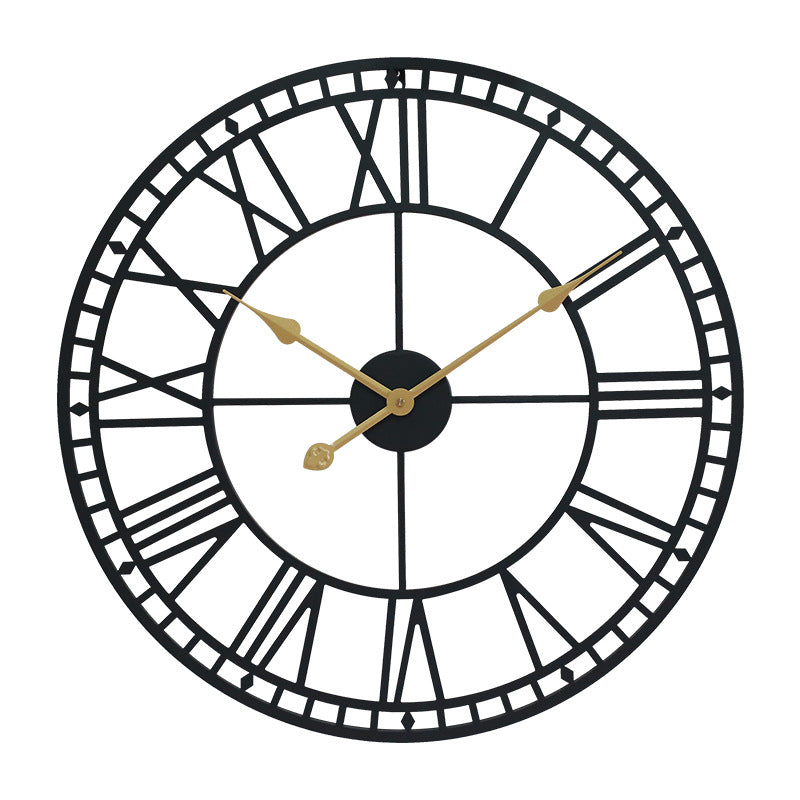 Roman Letters Big Decorative Wall Clock for Livingroom 24 Inches
