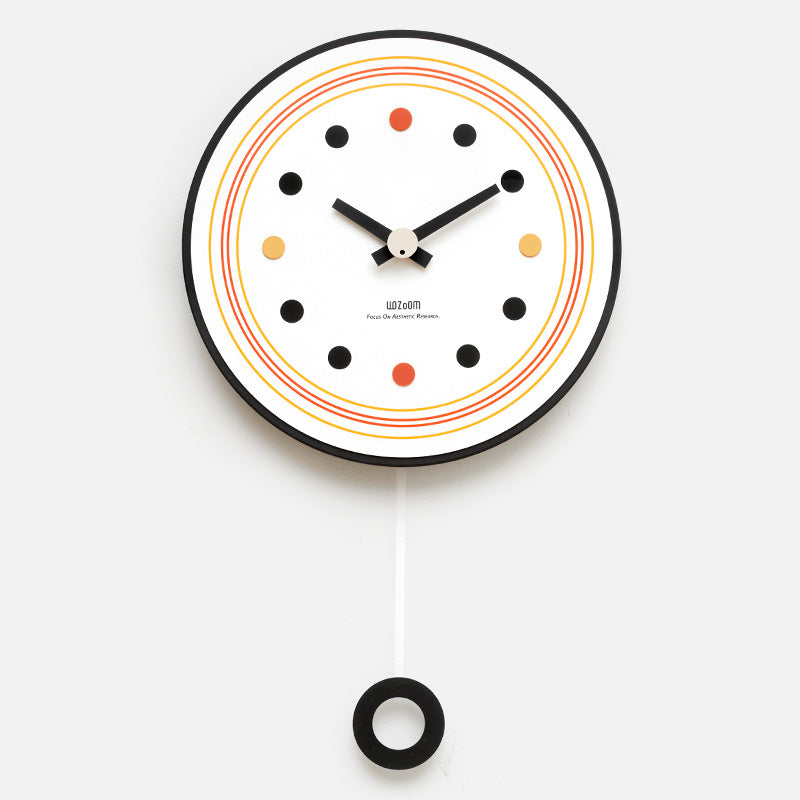 Minimalist Pendulum Silent Wall Decorative Clock for Livingroom