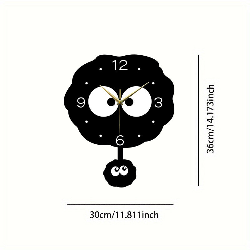 Cute Cartoon Kids Bedroom Silent Wall Clock