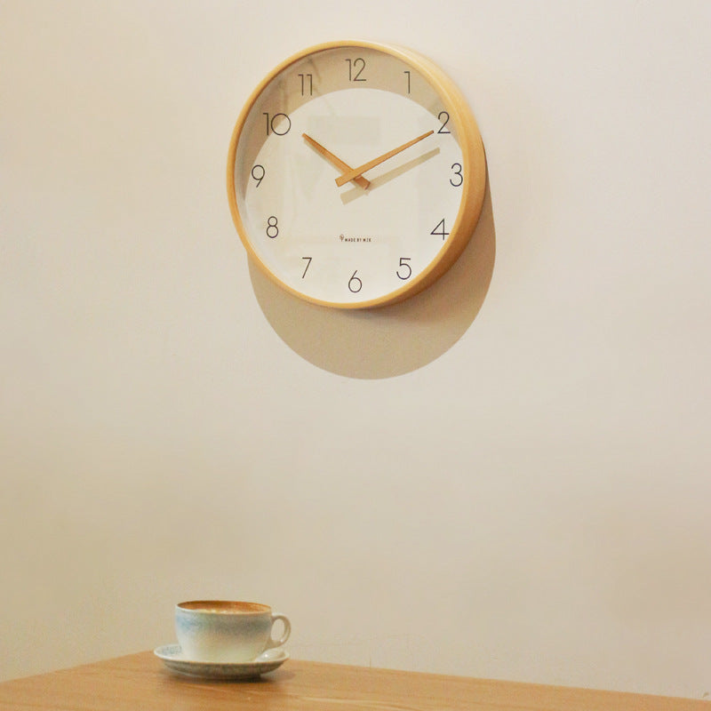 Nordic Minimalist Wooden Silent Wall Clock