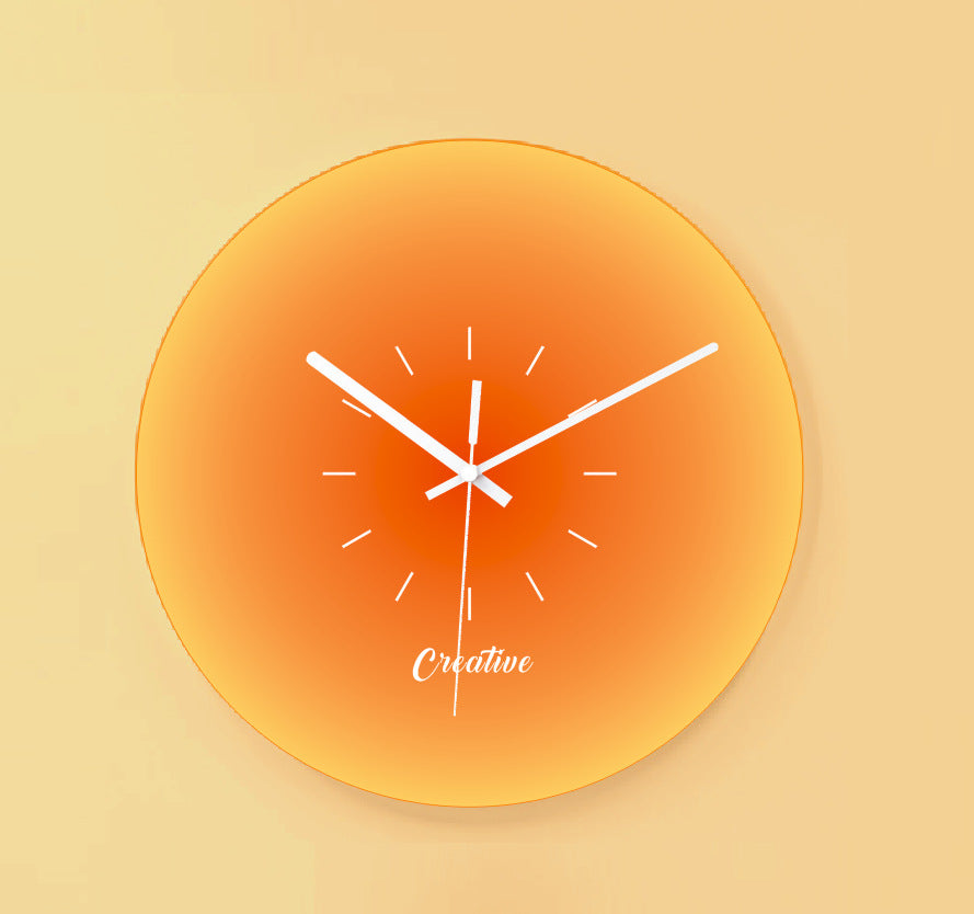 Sunset Decorative Glass Wall Clock Gift Loforay.com