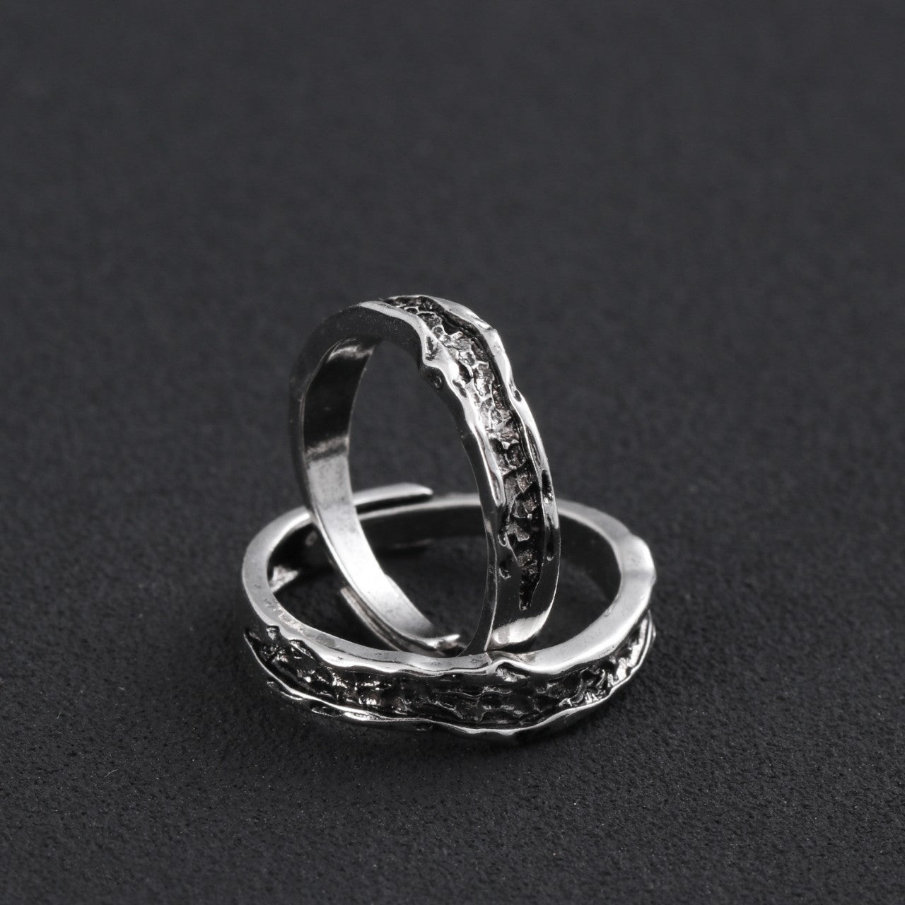 Vintage Matching Couple Rings with Names Engraved