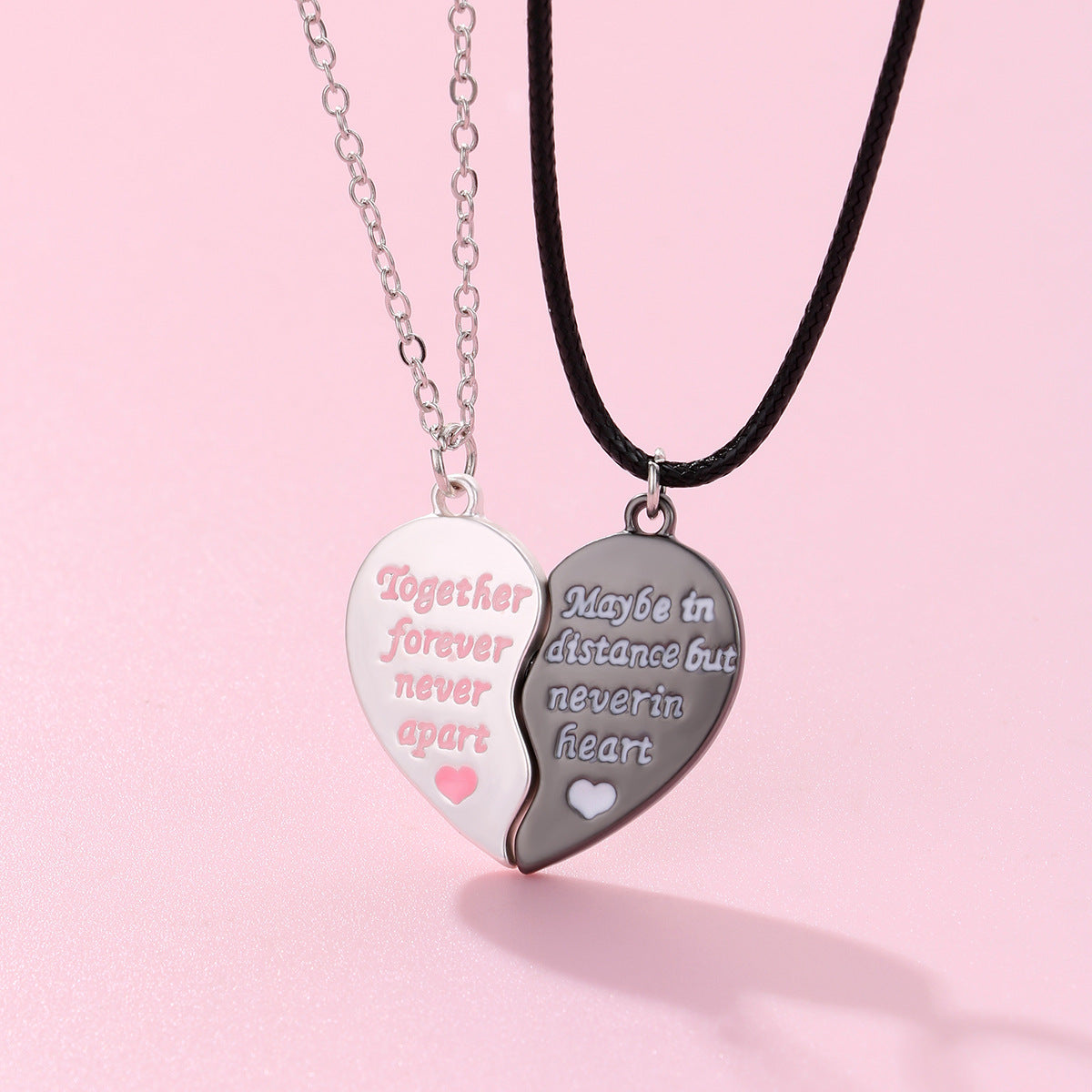 Half Heart Friendship Necklaces Distance Relationship Gift Set