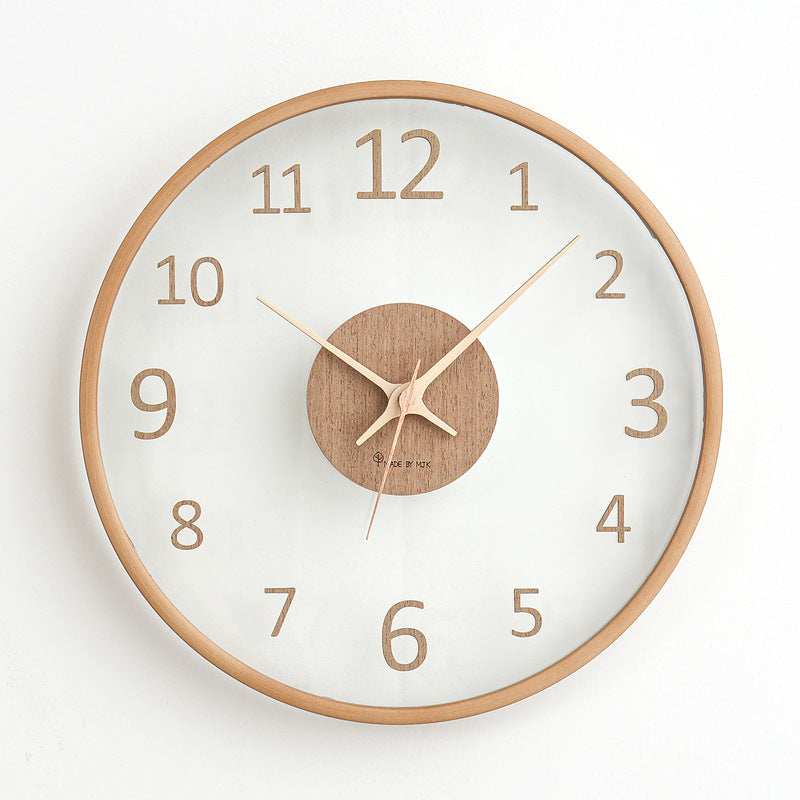 Analogue Wall Décor Wood Clock for Home