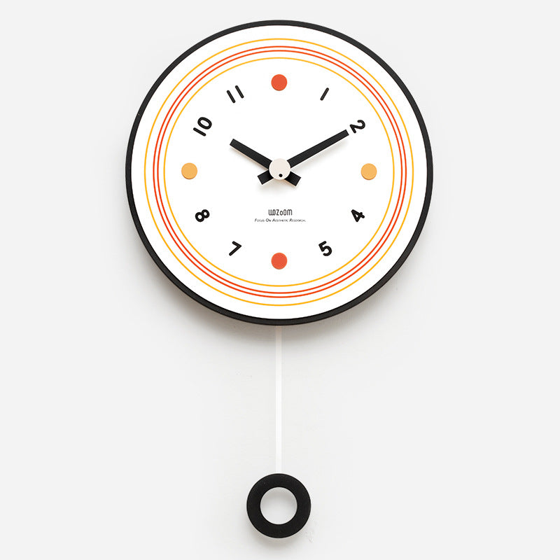 Minimalist Pendulum Silent Wall Decorative Clock for Livingroom