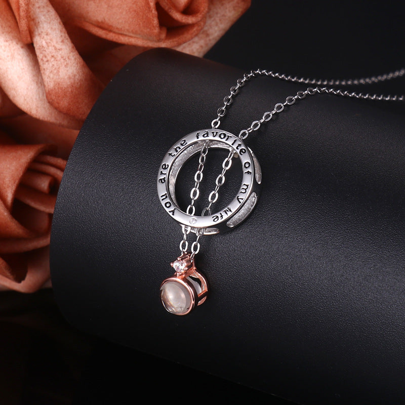 Lover's Photo Projection Necklace