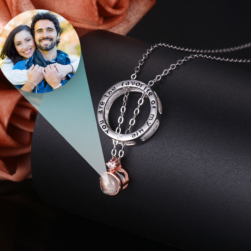Lover's Photo Projection Necklace