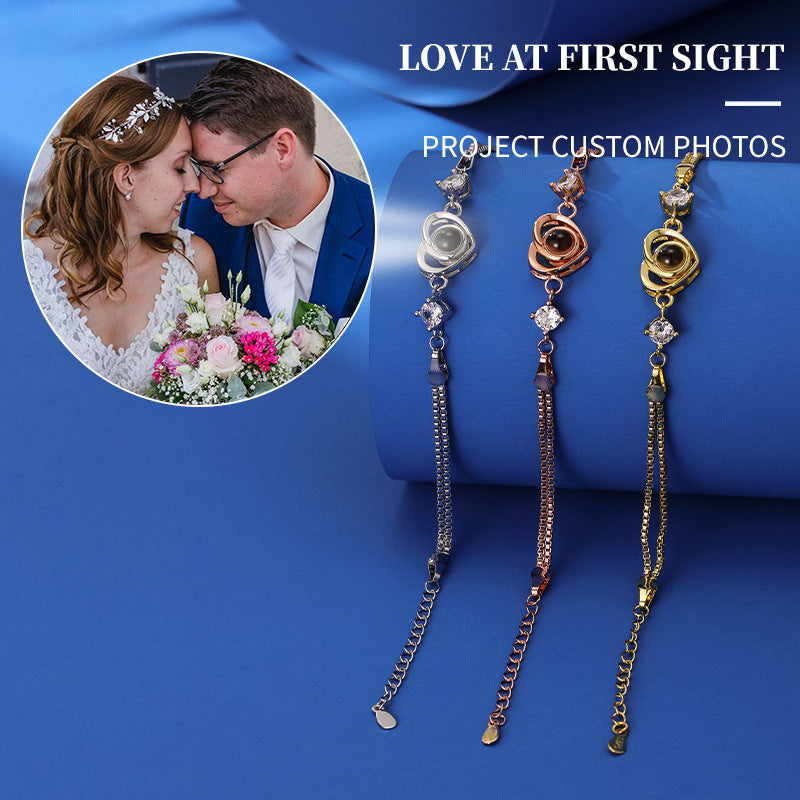Personalized Photo Projection Heart Bracelet