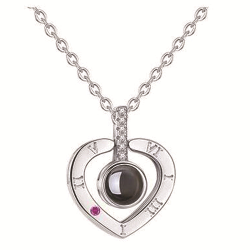Heart Shaped Photo Projection Pendant
