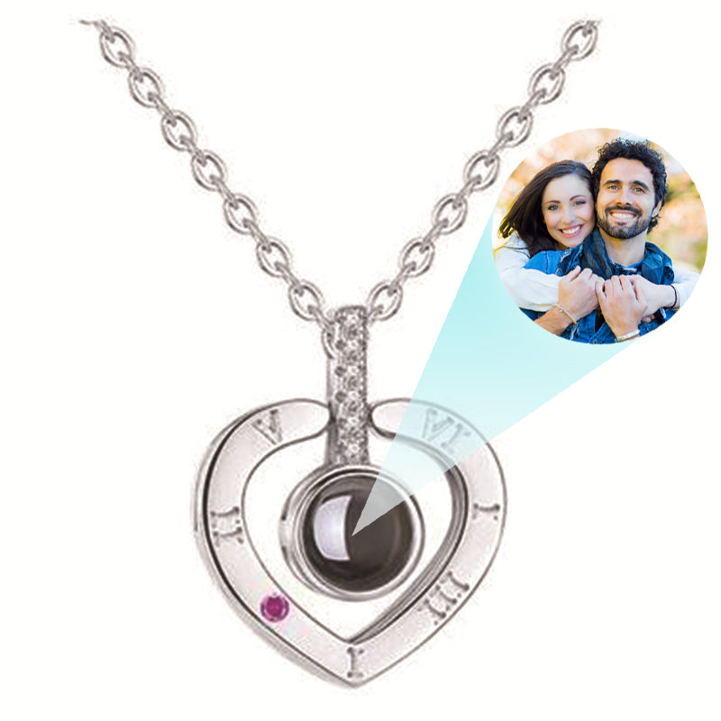 Heart Shaped Photo Projection Pendant