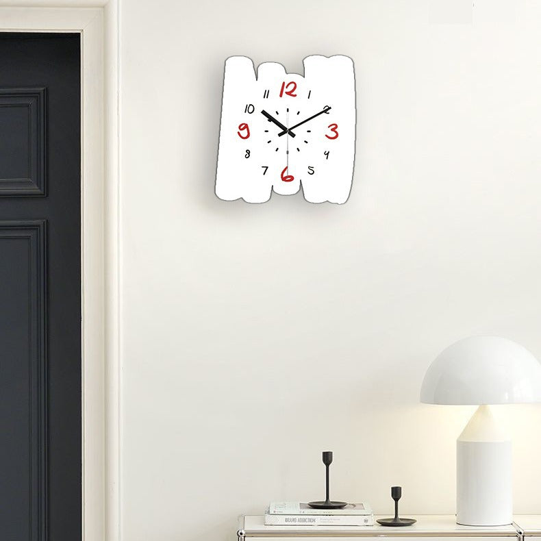 Paint Strokes Shaped Silent Wall Clock