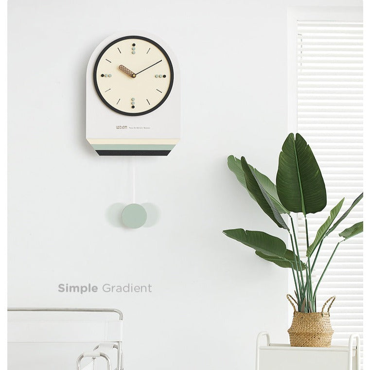Nordic Modern Pendulum Wall Clock for Study Room
