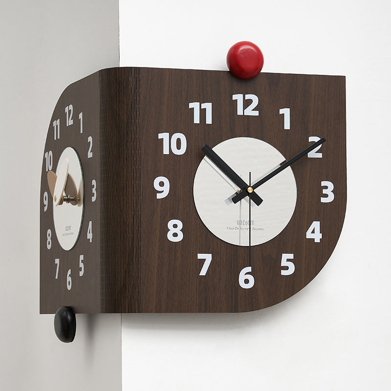 Loforay™ Double Sided Wall Corner Decorative Silent Clock