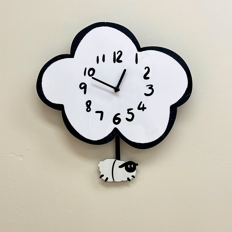Swinging Sheep Silent Pendulum Wall Clock
