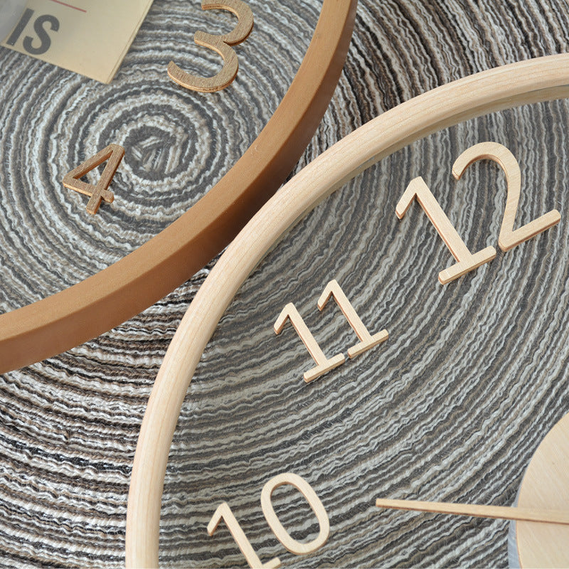 Analogue Wall Décor Wood Clock for Home