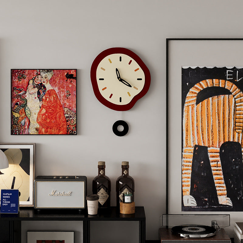 Odd Shaped Pendulum Analog Wall Clock