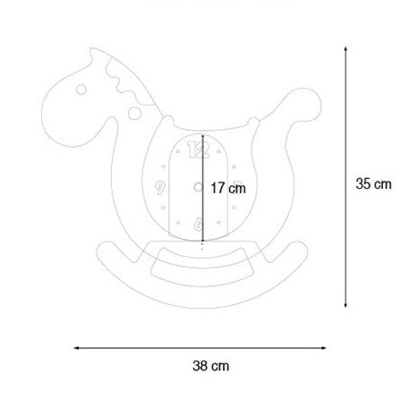 Cute Horse Pendulum Wall Clock for Kids Bedroom