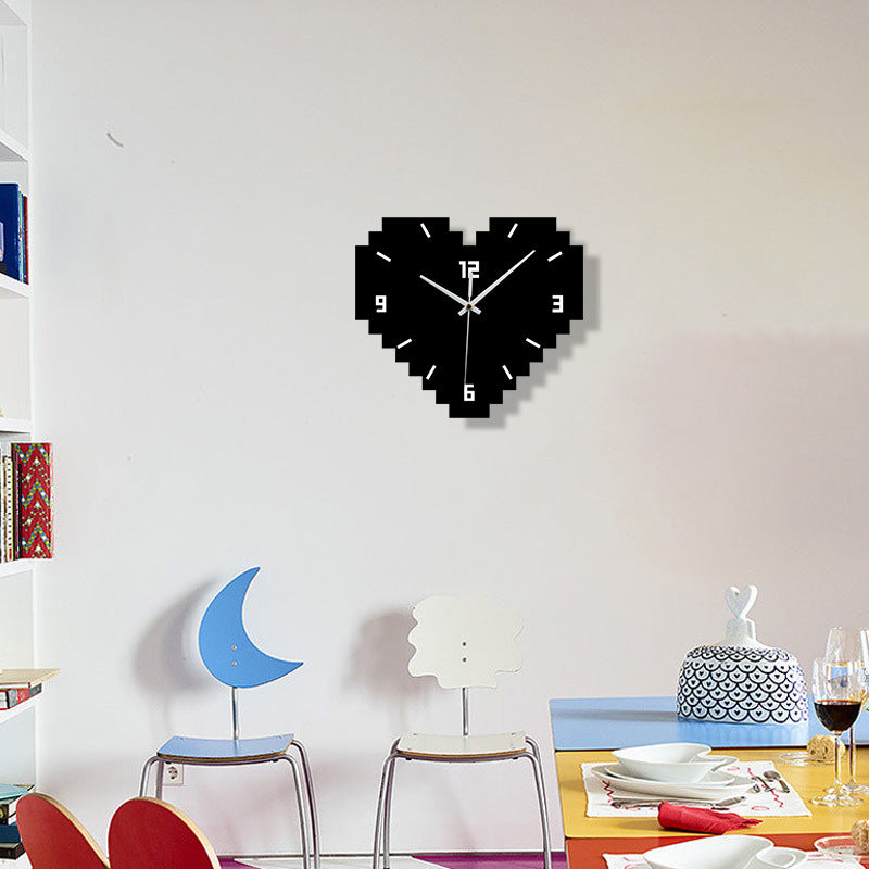 Heart Shaped Creative Silent Wall Décor Clock