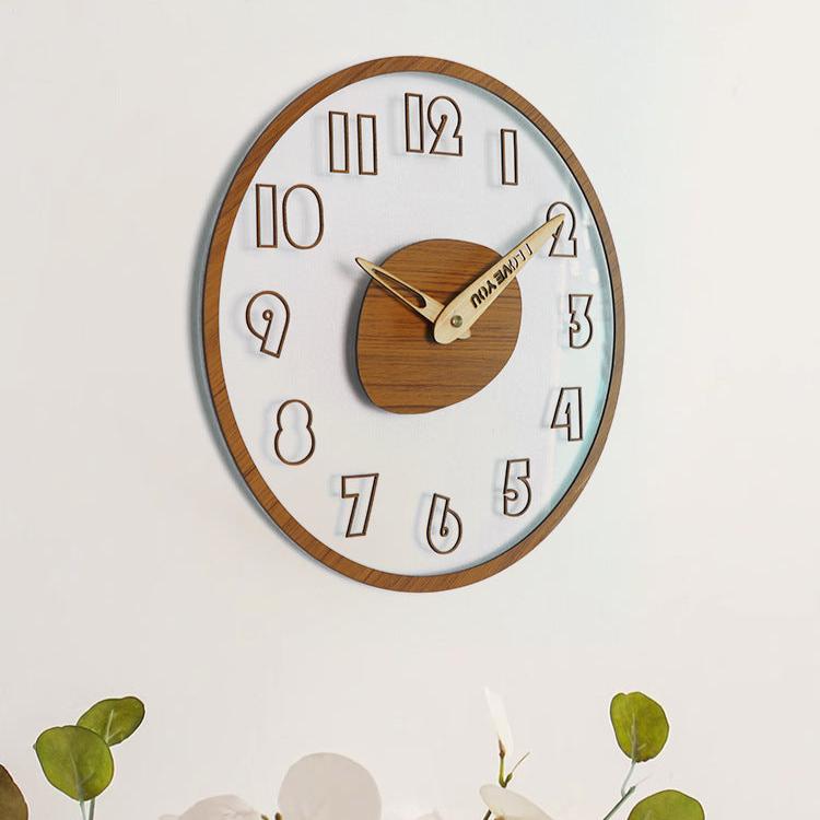Modern Solid Wood Analog Wall Clock