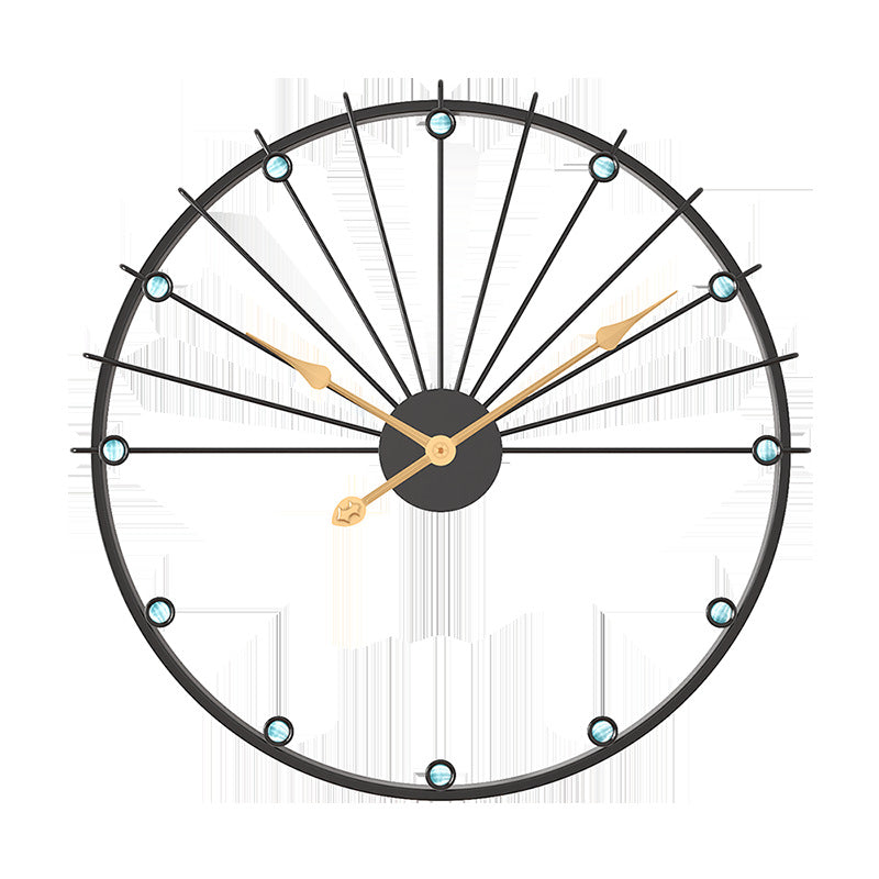 Decorative Large Silent Wall Clock 20 Inches Iron