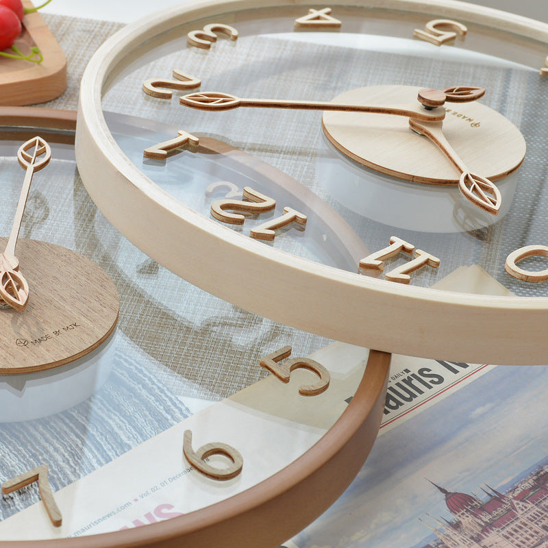 Analogue Wall Décor Wood Clock for Home