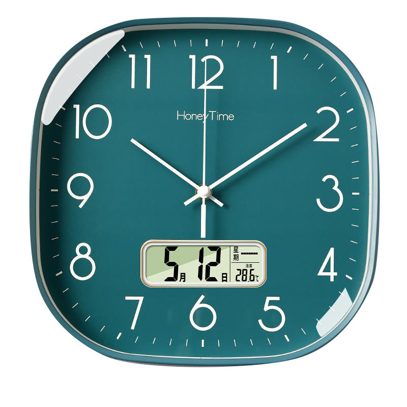 Modern Battery Operated Silent Wall Clock for Livingroom 12 Inches