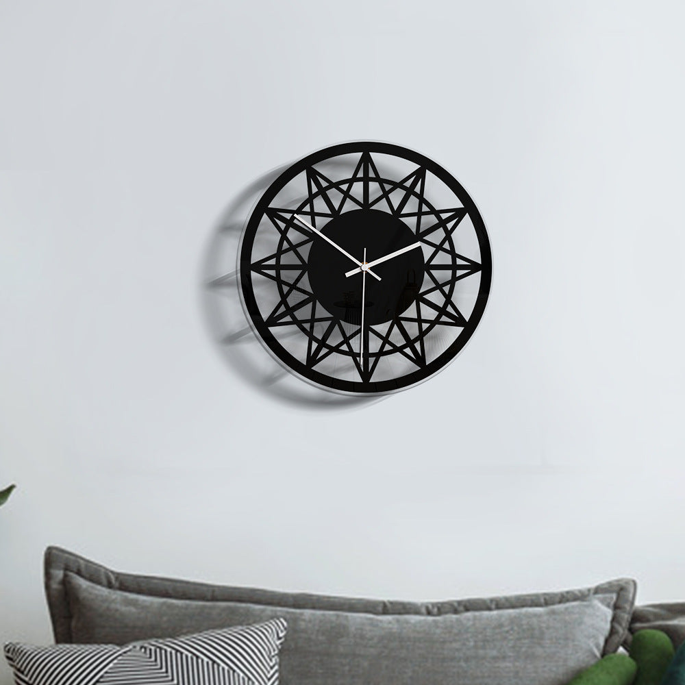 Geometric Soundless Wall Décor Clock for Home