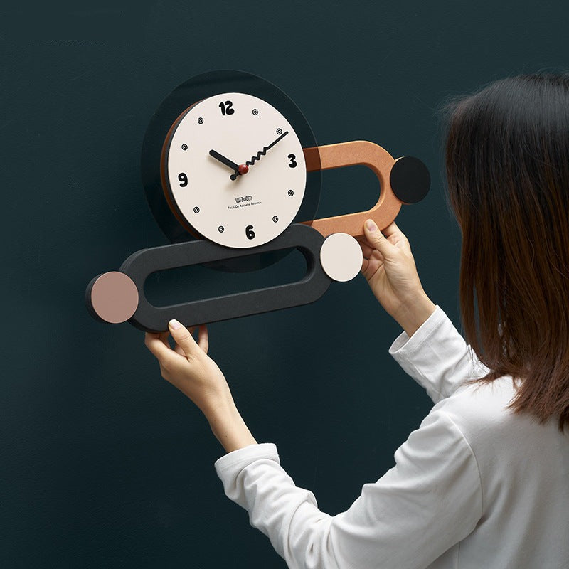 3D Long Decorative Wall Clock for Living Room