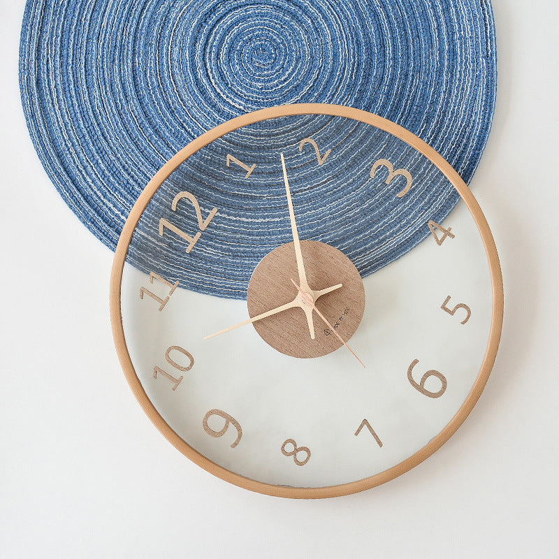 Analogue Wall Décor Wood Clock for Home