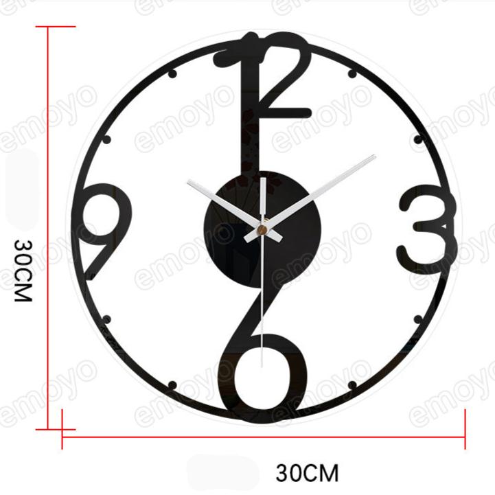 Big Numbers Analog Silent Wall Deco Clock
