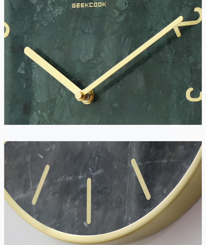 Natural Marble Pendulum Analog Wall Clock